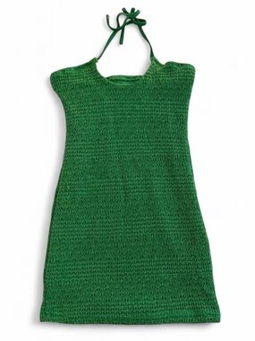 SHEIN Emerald Green Halter Knit Dress